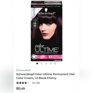 TWO Schwarzkopf Hair Dye Color Cream Black Cherry BOXES